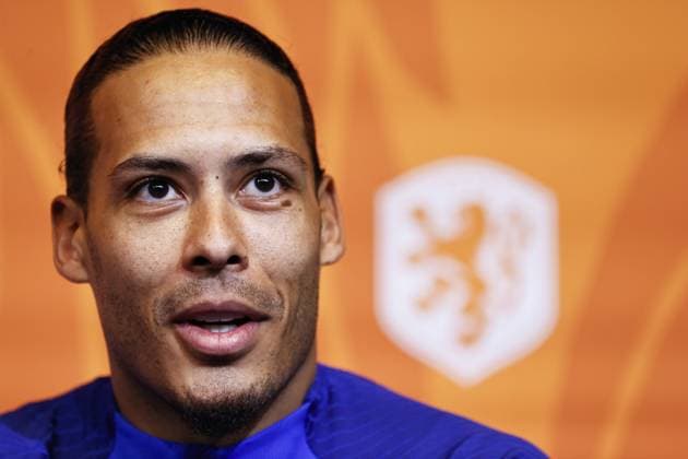 SAINT-DENIS - Virgil van Dijk during the press conference, PK, Pressekonferenz ahead of the European Championship, EM, Europameisterschaft qualifying match against France at Stade de France on March 23, 2023 in Saint-Denis, France. ANP MAURICE VAN STONE UEFA EURO, EM, Europameisterschaft,Fussball 2024 Qualifying Round 2022 2023 xVIxANPxSportx xxANPxIVx 465610984 originalFilename: 465610984.jpg