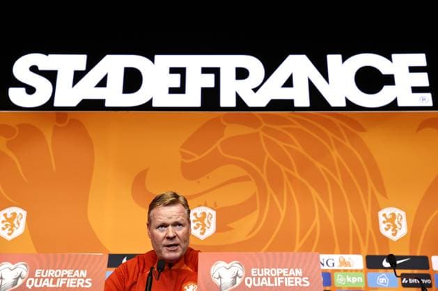 SAINT-DENIS - Holland coach Ronald Koeman during the press conference, PK, Pressekonferenz ahead of the European Championship, EM, Europameisterschaft qualifying match against France at Stade de France on March 23, 2023 in Saint-Denis, France. ANP MAURICE VAN STONE UEFA EURO, EM, Europameisterschaft,Fussball 2024 Qualifying Round 2022 2023 xVIxANPxSportx xxANPxIVx 465611103 originalFilename: 465611103.jpg