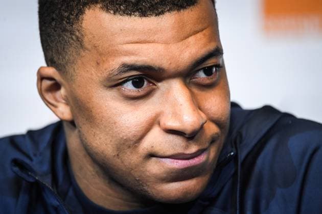 March 23, 2023, Saint-Denis, France, France: Kylian MBAPPE of France during the press conference, PK, Pressekonferenz of the French team ahead the UEFA EURO, EM, Europameisterschaft,Fussball 2024 European Qualifiers match in Stade de France on March 23, 2023 in Saint-Denis near Paris, France. Saint-Denis France - ZUMAm308 20230323_zsp_m308_009 Copyright: xMatthieuxMirvillex