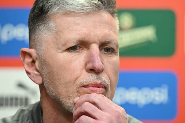 Media programme before the European Championship, EM, Europameisterschaft qualification group E match Czech Republic - Poland, 23 March 2023, Prague. Czech national coach Jaroslav Silhavy at the Czech team press conference, PK, Pressekonferenz (CTKxPhoto MichalxKamaryt) CTKPhotoP2023032306790  CTKPhotoP2023032306790