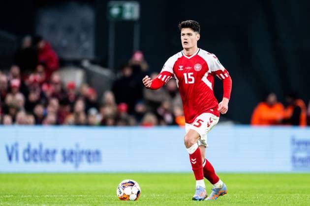230323 Christian Norgaard of Denmark during the UEFA Euro Qualifier football match between Denmark and Finland on March 23, 2023 in Copenhagen Photo Petter Arvidson BILDBYRAN code PA PA0544 football football soccer fotball em kval kval uefa euro qualifier qualifier denmark denmark finland bbeng,  Copyright: PETTERxARVIDSON BB230323PA215