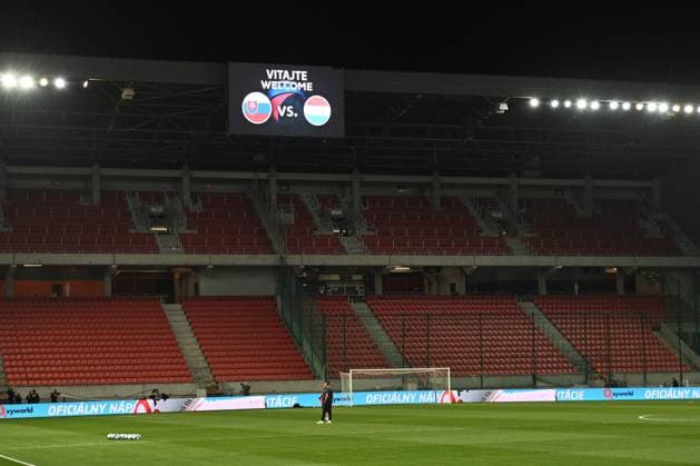 TRNAVA, SLOVAKIA - MARCH 23: A general view of the stadium during the UEFA EURO, EM, Europameisterschaft,Fussball 2024 qualifying round group J match between Slovakia and Luxembourg at Stadion Antona Malatinskeho on March 23, 2023 in Trnava, Sl Slovakia v Luxembourg: Group J - UEFA EURO 2024 Qualifying Round Copyright: xSebastianxFrejx