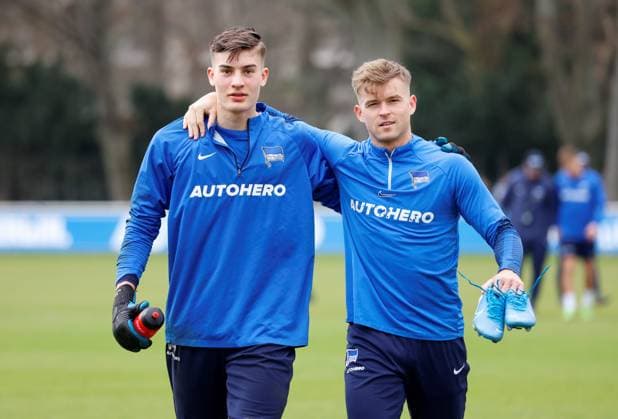 Germany, Berlin, Sportpark, GER, 1 FBL, Hertha BSC, season 2022 23, training, photo Robert Kwasigroch, Maximilian Mittelstädt