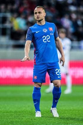 TRNAVA, SLOVAKIA - MARCH 23: Stanislav Lobotka of Slovakia during the UEFA EURO, EM, Europameisterschaft,Fussball 2024 qualifying round group J match between Slovakia and Luxembourg at Stadion Antona Malatinskeho on March 23, 2023 in Trnava, Sl Slovakia v Luxembourg: Group J - UEFA EURO 2024 Qualifying Round Copyright: xSebastianxFrejx