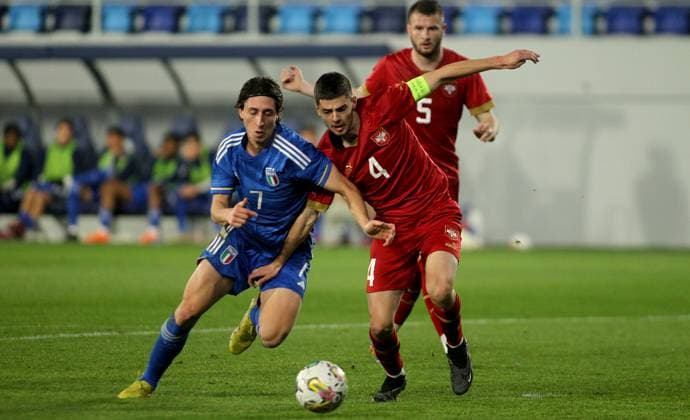 Football, U21 National Team, Serbia - Italy