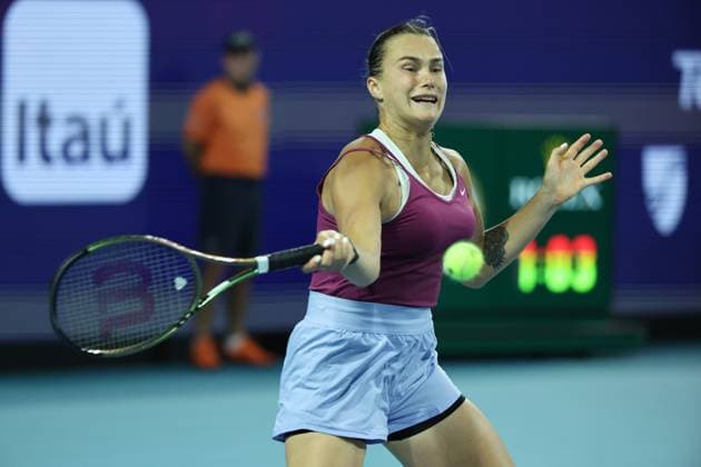 March 24, 2023, Miami Gardens, Florida, United States Of America: MIAMI GARDENS, FLORIDA - MARCH 24: Aryna Sabalenka at Hard Rock Stadium on March 24, 2023 in Miami Gardens, Florida....People: Aryna Sabalenka Miami Gardens United States Of America - ZUMAs214 20230324_zda_s214_224 Copyright: xSMGx
