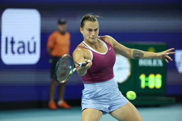 March 24, 2023, Miami Gardens, Florida, United States Of America: MIAMI GARDENS, FLORIDA - MARCH 24: Aryna Sabalenka at Hard Rock Stadium on March 24, 2023 in Miami Gardens, Florida....People: Aryna Sabalenka Miami Gardens United States Of America - ZUMAs214 20230324_zda_s214_251 Copyright: xSMGx