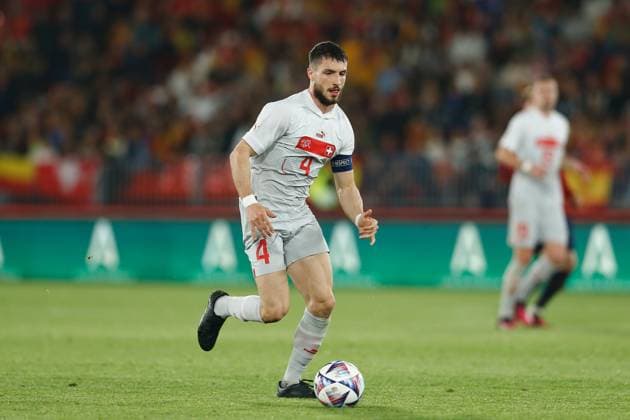 Leonidas Stergiou (SUI), MARCH 24, 2023 - Football Soccer : Under-21 International Friendly, Länderspiel, Nationalmannschaft match between U21, U 21 Spain 3-2 U21 Switzerland at the Power Horse Stadium in Almeria, Spain. Noxthirdxpartyxsales  (214268414)