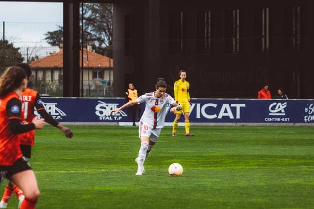 Dzenisfer Marozsan (10) from OL in action during D1 Arkema game between Olympique Lyonnais and EA Guinguamp at Groupama Stadium OL Training Center in DÃ cines-Charpieu, France. (Pauline FIGUET SPP) Copyright: xPaulinexFIGUETx xSPPx spp-en-PaFiSp-230A2504