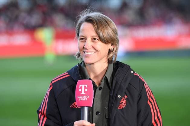 Womens soccer RECH Bianca FC Bayern womens sporting director at the Flyeralarm womens soccer Bundesliga match between FC Bayern Munich and VFL Wolfsburg on 25 03 2023, Germany, Bayern Munich FC Bayern Campus Bayern Germany