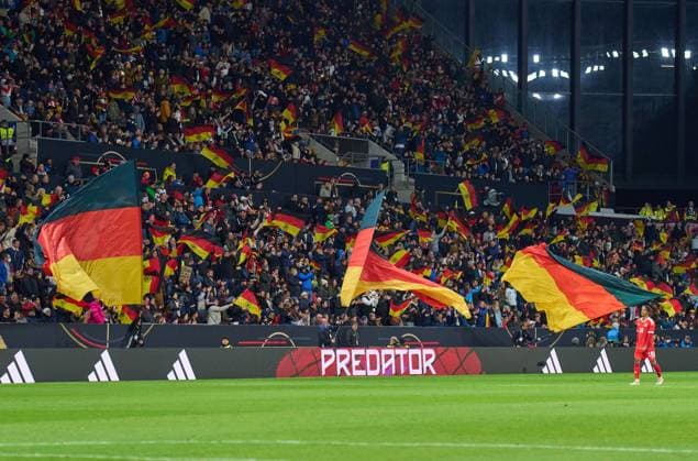 DFB fans in the friendly match GERMANY - PERU 2-0 Preparation for European Championships 2024 in Germany ,Season 2022 2023, on Mar 25, 2023 in Mainz, Germany.