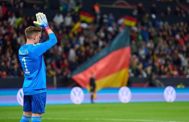 Marc-Andre ter STEGEN, DFB 1celebrates 2-0 goal, happy, laugh, celebration, in the friendly match GERMANY - PERU 2-0 Preparation for European Championships 2024 in Germany ,Season 2022 2023, on Mar 25, 2023 in Mainz, Germany.