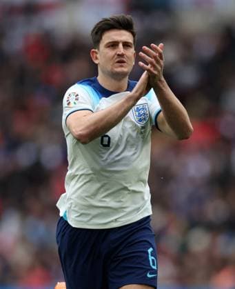 Mandatory Credit: Photo by JASONPIX Shutterstock (13846421t) Harry Maguire of England England v Ukraine - European Championship, EM, Europameisterschaft QUALIFYING - GROUP C. Football, Wembley Stadium. UK. 26 MAR 2023 Editorial use only England v Ukraine - EUROPEAN CHAMPIONSHIP QUALIFYING - GROUP C. Football, Wembley Stadium. UK. 26 MAR 2023 Editorial use only  Copyright: xJASONPIX Shutterstockx 13846421t