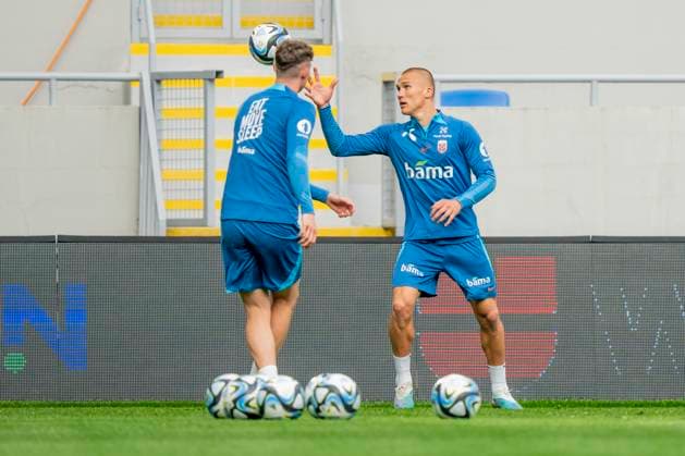 Football, training with Norways mens national team Batumi, Georgia 20230327 Leo Skiri ostigard during a training session with the mens national football team for the EC qualifying matches in football against Georgia Photo Fredrik Varfjell NTB Batumi Georgia EDITORIAL USE ONLY RESTRICTED USE FOR BETTING COMPANIES  Copyright: xFredrikxVarfjellx xNTBx