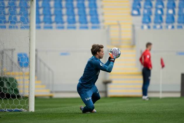 Soccer, training with Norways mens national team Batumi, Georgia 20230327 Norways goalkeeper Orjan Haskjold Nyland during a training session with the mens national soccer team for the European Championship qualifying matches in soccer against Georgia Photo Fredrik Varfjell NTB Batumi Georgia EDITORIAL USE ONLY RESTRICTED USE FOR BETTING COMPANIES  Copyright: xFredrikxVarfjellx xNTBx