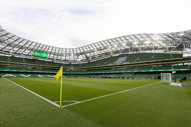 Mandatory Credit: Photo by Paul Greenwood Shutterstock (13847018c) A general view inside the Aviva stadium ahead of kick-off Republic of Ireland v France, UEFA European Championship, EM, Europameisterschaft 2024 Qualifying, Group B, Football, Aviva Stadium, Dublin, Ireland - 27 Mar 2023 EDITORIAL USE ONLY No use with unauthorised audio, video, data, fixture lists, club league logos or live services. Online in-match use limited to 120 images, no video emulation. No use in betting, games or single club league player publications. Republic of Ireland v France, UEFA European Championship 2024 Qualifying, Group B, Football, Aviva Stadium, Dublin, Ireland - 27 Mar 2023 EDITORIAL USE ONLY No use with unauthorised audio, video, data, fixture lists, club league logos or live services. Online in-match use limited to 120 images, no video emulation. No use in betting, games or single club league player publications.  Copyright: xPaulxGreenwood Shutterstockx 13847018c