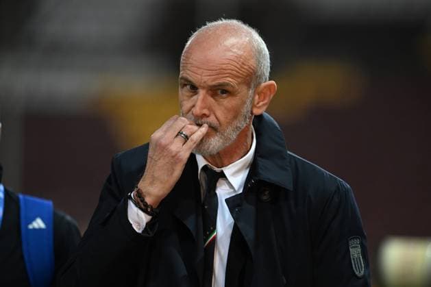 Foto Francesco Mazzitello LaPresse 27 Marzo 2023 Reggio Calabria - Italia, - calcio, Figc - Nazionale U21, U 21 amichevole Italia vs Ucraina - Nella foto: allenatore Paolo Nicolato (ITA) March 27, 2023 Reggio Calabria, Italy - sports, soccer - U21 national team, Nationalteam friendly match Italy vs Ukraine - In the pic: Paolo Nicolato (ITA)  Copyright: xFrancescoxMazzitello LaPressex