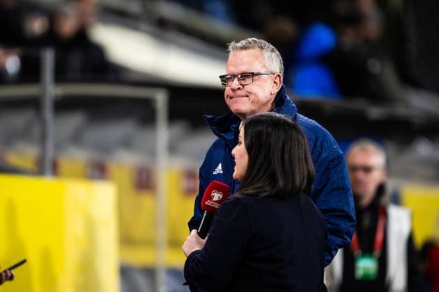 230327 Head coach Janne Andersson of Sweden during warm up ahead of the UEFA Euro Qualifier football match between Sweden and Azerbaijan on March 27, 2023 in Stockholm Photo Jesper Zerman BILDBYRAN COP 234 JZ0347 bbeng football soccer fotbol fotball uefa euro qualifier landskamp emkval em kvalifisering em kvalik sweden sweden a sweden azerbaijan,  Copyright: JESPERxZERMAN BB230327JZ003