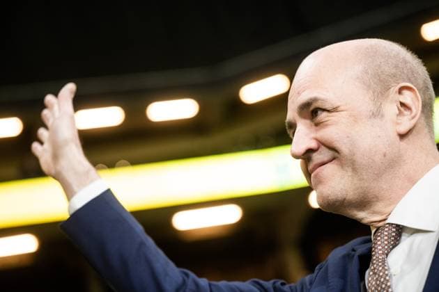 230327 Fredrik Reinfeldt, new president of the Swedish Football Association, ahead of the UEFA Euro Qualifier football match between Sweden and Azerbaijan on March 27, 2023 in Stockholm Photo Maxim Thore BILDBYRAN code MT JZ0347 bbeng football soccer fotbol fotball uefa euro qualifier landskamp emkval em kvalifisering em qualik sweden sweden a sweden azerbaijan,  Copyright: MAXIMxTHORE BB230327MT016