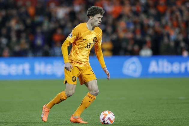 ROTTERDAM , 27-03-2023 , Stadion de Kuip , UEFA Qualification EURO 2024 , season 2022 2023 , match between Netherlands and Gibraltar , Netherlands player Mats Wieffer Netherlands - Gibraltar  x20346157x Copyright: