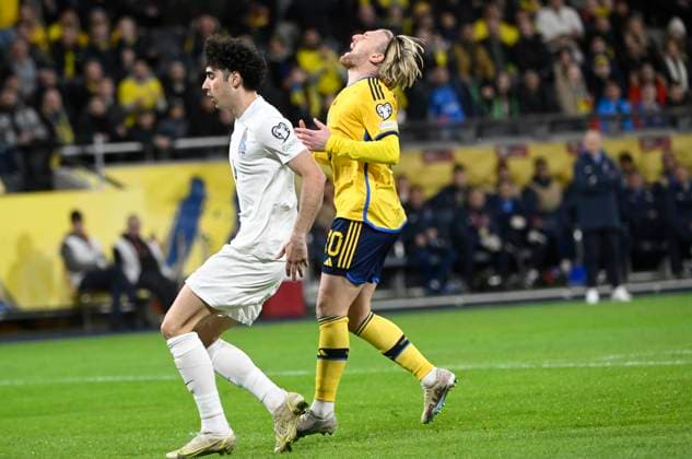 STOCKHOLM 20230327 Swedens Emil Forsberg misses a bad chance during Mondays European Championship qualifying football match between Sweden and Azerbaijan at Friends Arena STOCKHOLM SWEDEN x10080x,  Copyright: xFredrikxSandberg TTx EM-KVAL SVERIGE-AZERBAJDZJAN