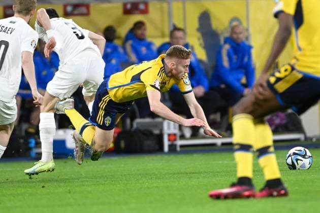 STOCKHOLM 20230327 Swedens Dejan Kulusevski during Mondays European Championship qualifying football match between Sweden and Azerbaijan at Friends Arena STOCKHOLM SWEDEN x10080x,  Copyright: xFredrikxSandberg TTx EM-KVAL SVERIGE-AZERBAJDZJAN