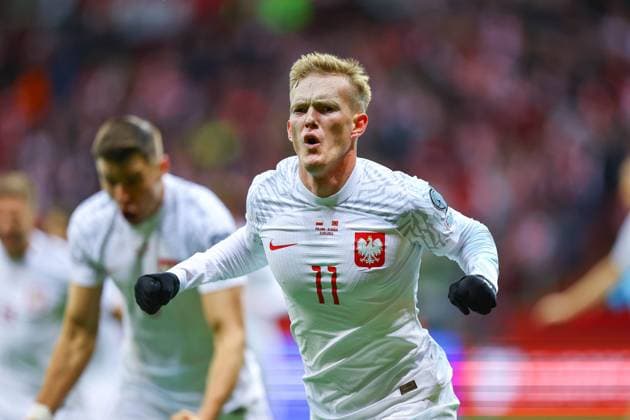 2023.03.27 Warszawa Pilka nozna Kwalifikacje UEFA EURO, EM, Europameisterschaft,Fussball 2024 Polska - Albania N z bramka gol radosc na 1-0 Karol Swiderski Foto Pawel Andrachiewicz PressFocus 2023.03.27 Warszawa Football UEFA EURO 2024 European Qualifiers Poland - Albania bramka gol radosc na 1-0 Karol Swiderski Credit: Pawel Andrachiewicz PressFocus NEWSPIX.PL --- Newspix.pl  20230327_PF_PA041