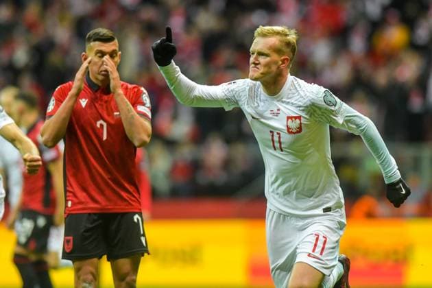 WARSZAWA 27.03.2023 MECZ 2. KOLEJKA ELIMINACJE DO MISTRZOSTW EUROPY 2024 GRUPA E: POLSKA - ALBANIA --- QUALIFICATION FOR UEFA EURO, EM, Europameisterschaft,Fussball 2024 MATCH GROUP E IN WARSAW: POLAND - ALBANIA KAROL SWIDERSKI FOT. JACEK PRONDZYNSKI FOTOPYK NEWSPIX.PL --- Newspix.pl  230327JAC023
