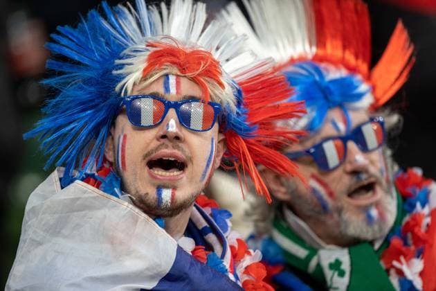 UEFA EURO, EM, Europameisterschaft,Fussball 2024 Qualifying Round Group B, Aviva Stadium, Dublin 27 3 2023 Republic of Ireland vs France French fans French fans 27 3 2023  Copyright: x INPHO MorganxTreacyx AZ0I4644