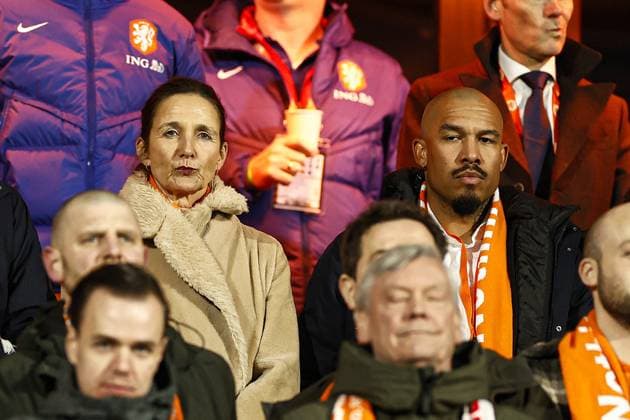 ROTTERDAM - (lr) KNVB general director Marianne van Leeuwen, KNVB technical director Nigel de Jong during the UEFA European Championship, EM, Europameisterschaft qualifying match between the Netherlands and Gibraltar at Feyenoord Stadium de Kuip on March 27, 2023 in Rotterdam, Netherlands. ANP PIETER STAM DE JONGE UEFA EURO, EM, Europameisterschaft,Fussball 2024 Qualifying Round 2022 2023 xVIxANPxSportx xxANPxIVx 465881800 originalFilename: 465881800.jpg