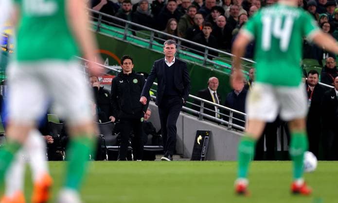 UEFA EURO, EM, Europameisterschaft,Fussball 2024 Qualifying Round Group B, Aviva Stadium, Dublin 27 3 2023 Republic of Ireland vs France Ireland manager Stephen Kenny Stephen Kenny 27 3 2023  Copyright: x INPHO JamesxCrombiex JFD12294