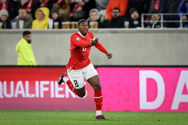 SOCCER - UEFA EURO, EM, Europameisterschaft,Fussball 2024 Quali, AUT vs EST LINZ,AUSTRIA,27.MAR.23 - SOCCER - European Qualifiers 2024, OEFB international match, Länderspiel, Nationalmannschaft Austria vs Estland. Image shows David Alaba (AUT).  GEPAxpictures xManfredxBinder