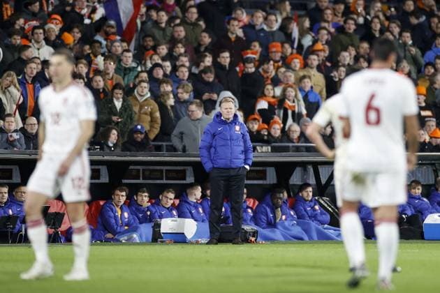 ROTTERDAM , 27-03-2023 , Stadion de Kuip , UEFA Qualification EURO 2024 , season 2022 2023 , match between Netherlands and Gibraltar , Netherlands trainer coach Ronald Koeman final score 3-0 Netherlands - Gibraltar  x20346932x Copyright: