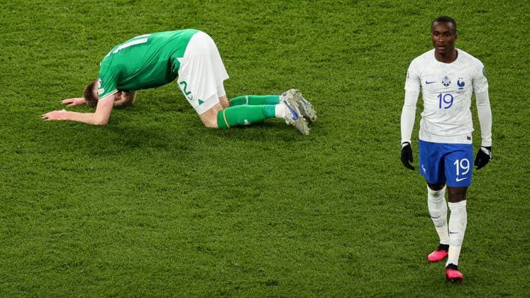 UEFA EURO, EM, Europameisterschaft,Fussball 2024 Qualifying Round Group B, Aviva Stadium, Dublin 27 3 2023 Republic of Ireland vs France Ireland™s Nathan Collins dejected after the game Nathan Collins dejected after the game 27 3 2023  Copyright: x INPHO BenxBradyx BB4_4440