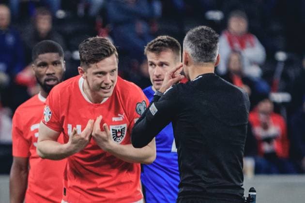 SOCCER - UEFA EURO, EM, Europameisterschaft,Fussball 2024 Quali, AUT vs EST LINZ,AUSTRIA,24.MAR.27 - SOCCER - European Qualifiers 2024, OEFB international match, Länderspiel, Nationalmannschaft Austria vs Estland. Image shows Michael Gregoritsch (AUT).  GEPAxpictures xManuelxBinder