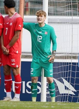 Photo Manuel Geisser 28 03 2023 football men U 21 country match Switzerland Israel 2 1 picture Pascal Loretz goalkeeper SUI action