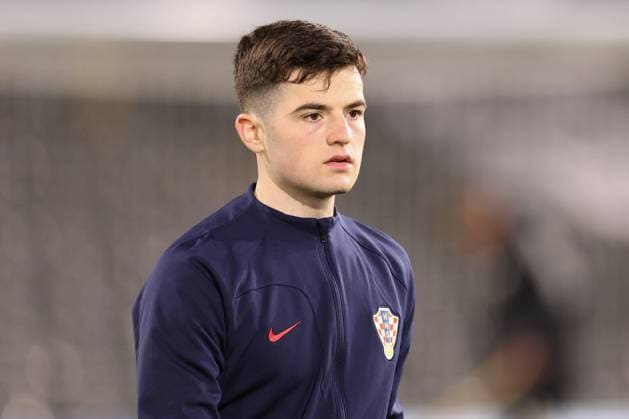 England U21 gegen Kroatien U21 28. März 2023, London Internationales Freundschaftsspiel Fußball England U21 gegen Kroatien U21 Martin Baturina aus Kroatien Foto Jacques Feeney Abseits London UK  Copyright: xJacquesxFeeneyx xOffsidexOffside
