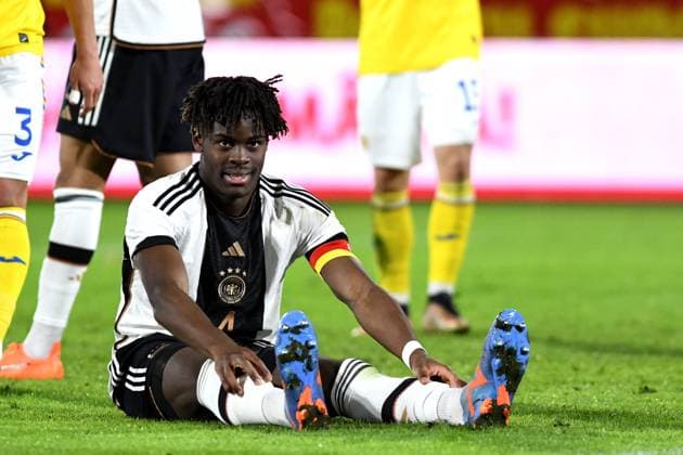 Romania U21, U 21 v Germany U21 - International Friendly, Länderspiel, Nationalmannschaft Yann Aurel Bisseck is playing in a friendly match between Romania U21 and Germany U21 at the Municipal Stadium in Sibiu on March 28, 2023 Sibiu Romania  Copyright: xFlaviuxBuboix originalFilename:buboi-notitle230328_np9oz.jpg