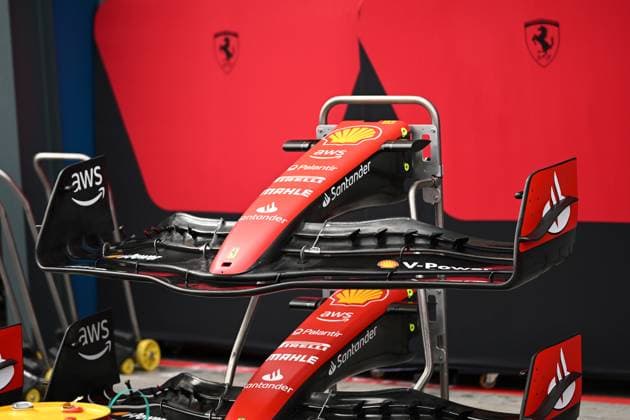 Australian Formula 1 Grand Prix Preparations Ferrari front wings sit in pit lane ahead of the 2023 Formula 1 Australian Grand Prix at Albert Park in Melbourne on the 29th of March, 2023. Melbourne Australia  Copyright: xMorganxHancockx originalFilename:hancock-australi230329_npc6e.jpg