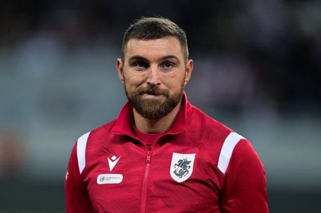 BATUMI, GEORGIA - MARCH 28: Guram Kashia of Georgia during the UEFA EURO, EM, Europameisterschaft,Fussball 2024 qualifying round group A match between Georgia and Norway at Batumi Stadiumon March 28, 2023 in Batumi, G Georgia v Norway: Group A - UEFA EURO 2024 Qualifying Round Copyright: xSebastianxFrej MBxMediax
