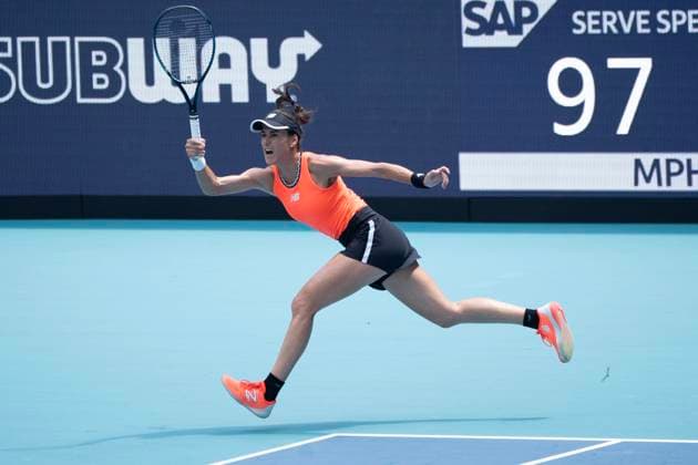 March 29, 2023, Miami Gardens, Florida, United States: March, 29 - Miami Gardens: Aryna Sabalenka Plays Sorona Cirstea(ROU) during the Quarter-Finals of the 2023 Miami Open by Itau. Miami Gardens United States - ZUMApa3_ 0240785651st Copyright: xAndrewxPatronx