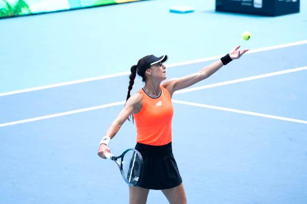 March 29, 2023, Miami Gardens, Florida, United States: March, 29 - Miami Gardens: Aryna Sabalenka Plays Sorona Cirstea(ROU) during the Quarter-Finals of the 2023 Miami Open by Itau. Miami Gardens United States - ZUMApa3_ 0240785737st Copyright: xAndrewxPatronx