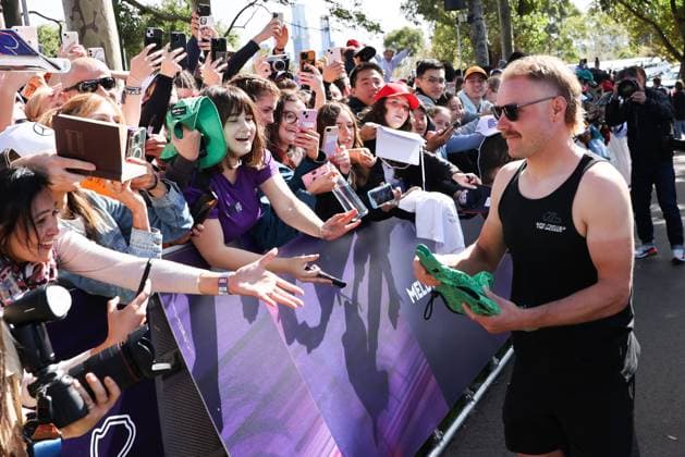 March 30, 2023, Melbourne, Victoria, Australia: MELBOURNE, AUSTRALIA - MARCH 30: Valtteri Bottas of Finland meets fans at the 2023 Australian Formula 1 Grand Prix on 30th March 2023 Melbourne Australia - ZUMAp121 20230330_zsp_p121_055 Copyright: xChrisxPutnamx