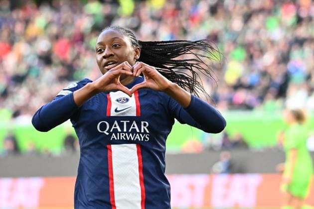 Wolfsburg, Germany. March 30th 2023: Kadidiatou Diani (11) of Paris Saint-Germain during the quarter finals match of the Women s Champions League - Vfl Wolfsburg v Paris Saint-Germain - Volkswagen Arena. Wolfsburg, Germany. (Ryan Sleiman SPP) Copyright: xRyanxSleimanx SPPx spp-en-RySls-Womens Champions League - Vfl Wolfsburg v Paris Saint-Germain - Volkswagen Arena_0279