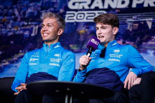 ALBON Alexander (tha), Williams Racing FW45, portrait SARGEANT Logan (usa), Williams Racing FW45, portrait during the Formula 1 Rolex Australian Grand Prix 2023, 3rd round of the 2023 Formula One World Championship, WM, Weltmeisterschaft from March 31 to April 2, 2023 on the Albert Park Circuit, in Melbourne, Australia - F1 - AUSTRALIAN GRAND PRIX 2023 DPPI Panoramic  00122006__R3_7367