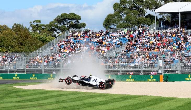FORMULA 1 ROLEX AUSTRALIAN GRAND PRIX 2023 31 03 2023, Albert Park, Melbourne, FORMULA 1 ROLEX AUSTRALIAN GRAND PRIX 2023 , in the picture Yuki Tsunoda JPN , Scuderia AlphaTauri rides into the gravel bed nordphotoxGmbHx xBratic nph00250