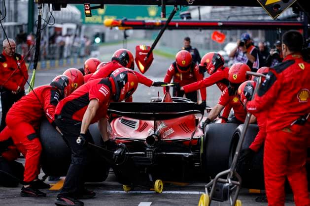 55 Carlos Sainz ESP, Scuderia Ferrari , F1 Grand Prix of Australia at Albert Park Circuit on March 31, 2023 in Melbourne, Australia Photo by HOCH ZWEI Melbourne Australia
