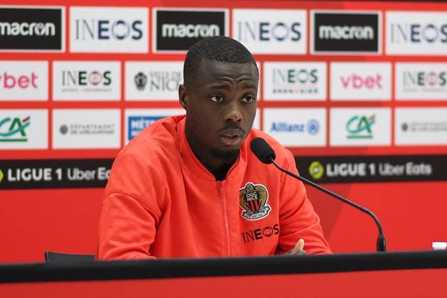 OGC Nice : Conference de presse de Didier DIGARD & Nicolas PEPE a l Allianz Riviera a Nice. FOOTBALL : Conference de presse OGC Nice - 31 03 2023 LionelUrman Panoramic 