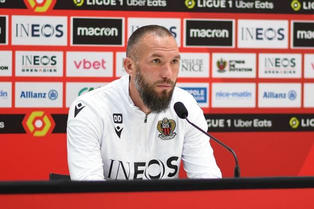 OGC Nice : Conference de presse de Didier DIGARD & Nicolas PEPE a l Allianz Riviera a Nice. FOOTBALL : Conference de presse OGC Nice - 31 03 2023 LionelUrman Panoramic 