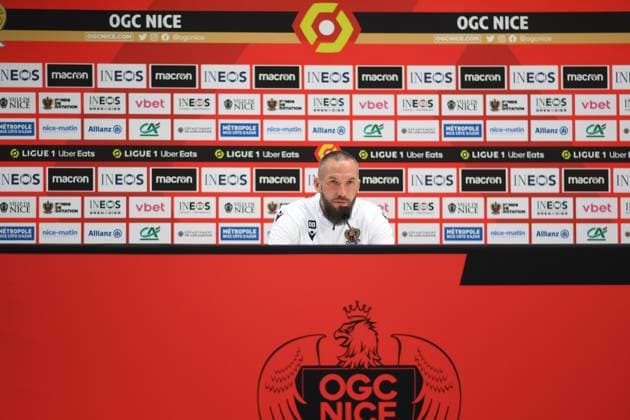 OGC Nice : Conference de presse de Didier DIGARD & Nicolas PEPE a l Allianz Riviera a Nice. FOOTBALL : Conference de presse OGC Nice - 31 03 2023 LionelUrman Panoramic 